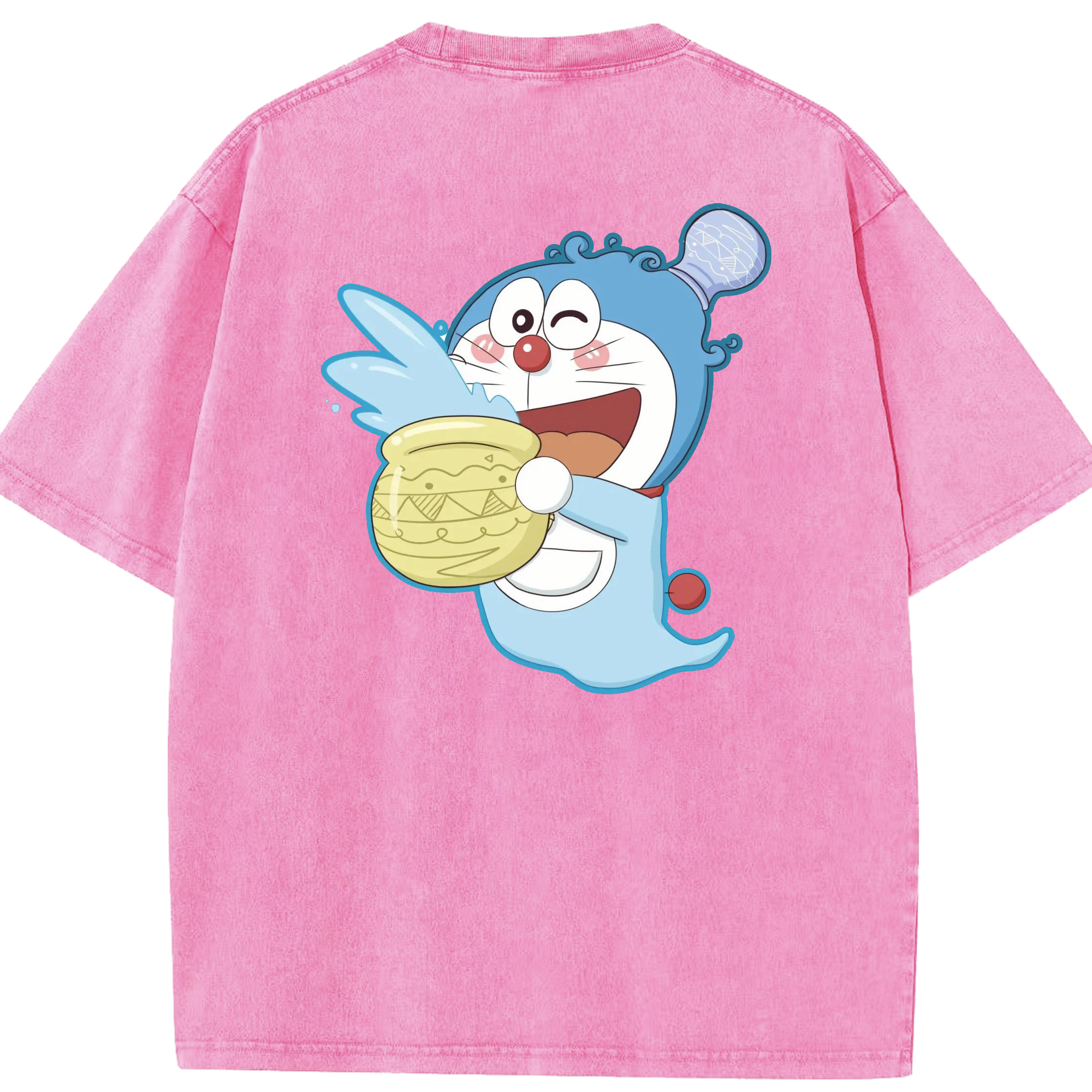 （画像用） ドラえもん Doraemon 綿100% ヴィンテージ風 半袖Tシャツ（背面プリント）